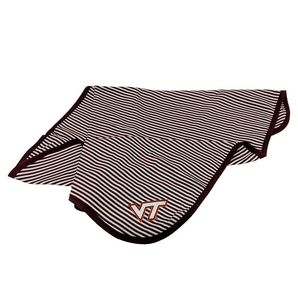 Virginia Tech Striped Knit Baby Blanket