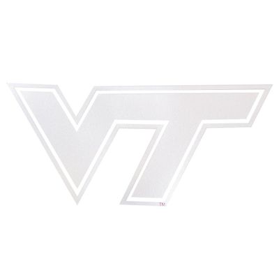  Virginia Tech Decal Silver Vt (6 Inch)