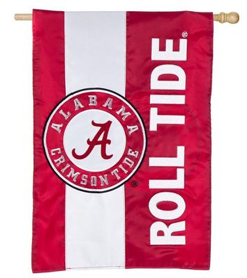  Al - Alabama Crimson Tide Striped House Flag - Alumni Hall