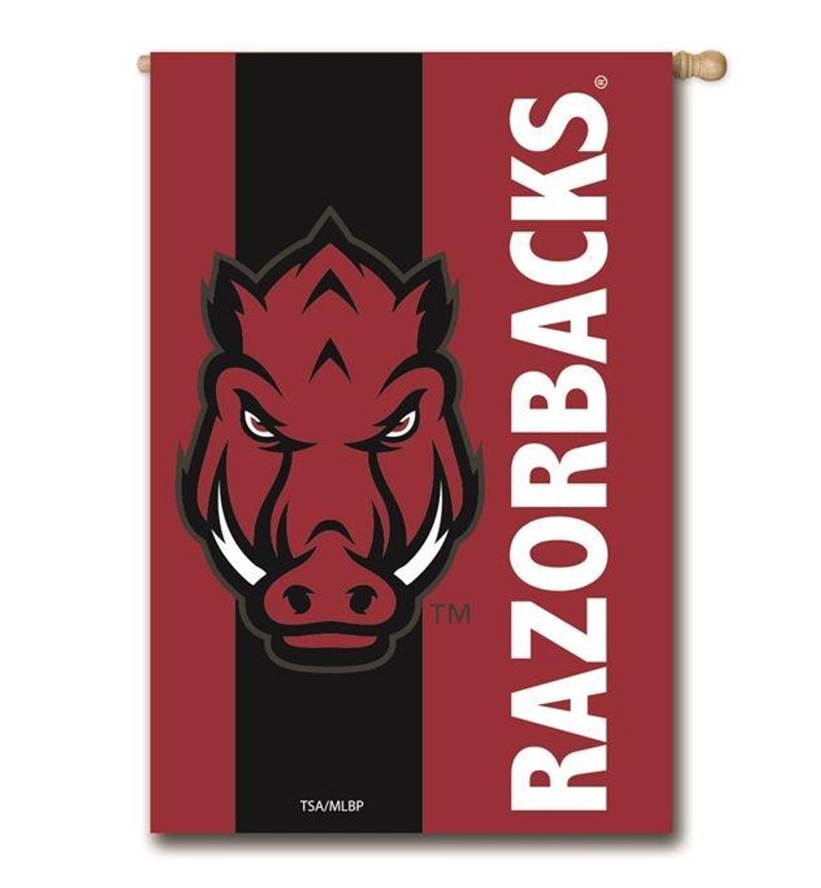  Ar - Arkansas Razorbacks Striped House Flag - Alumni Hall