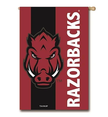 Arkansas Razorbacks Striped House Flag