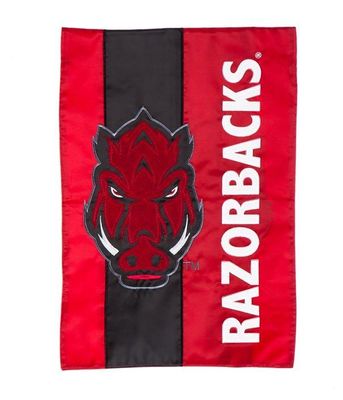 Arkansas Razorbacks Striped Garden Flag