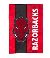 Arkansas Razorbacks Striped Garden Flag