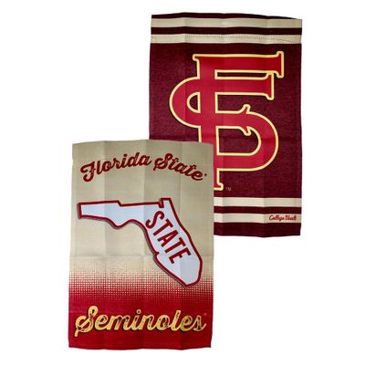  Fsu - Florida State Vault Logo Two Sided Garden Flag - Alumni Hall