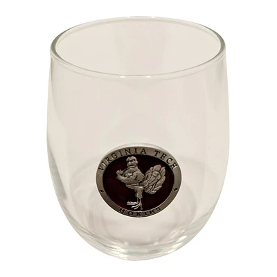 Virginia Tech Stemless Hokiebird Wine Glass