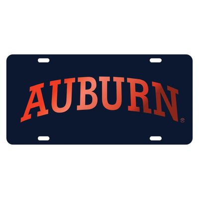  Aub - Auburn License Plate Navy With Orange Text - Alumni Hall