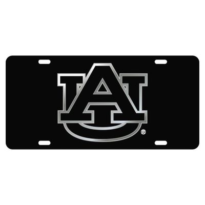  Aub - Auburn License Plate Black With Silver Logo - Alumni Hall