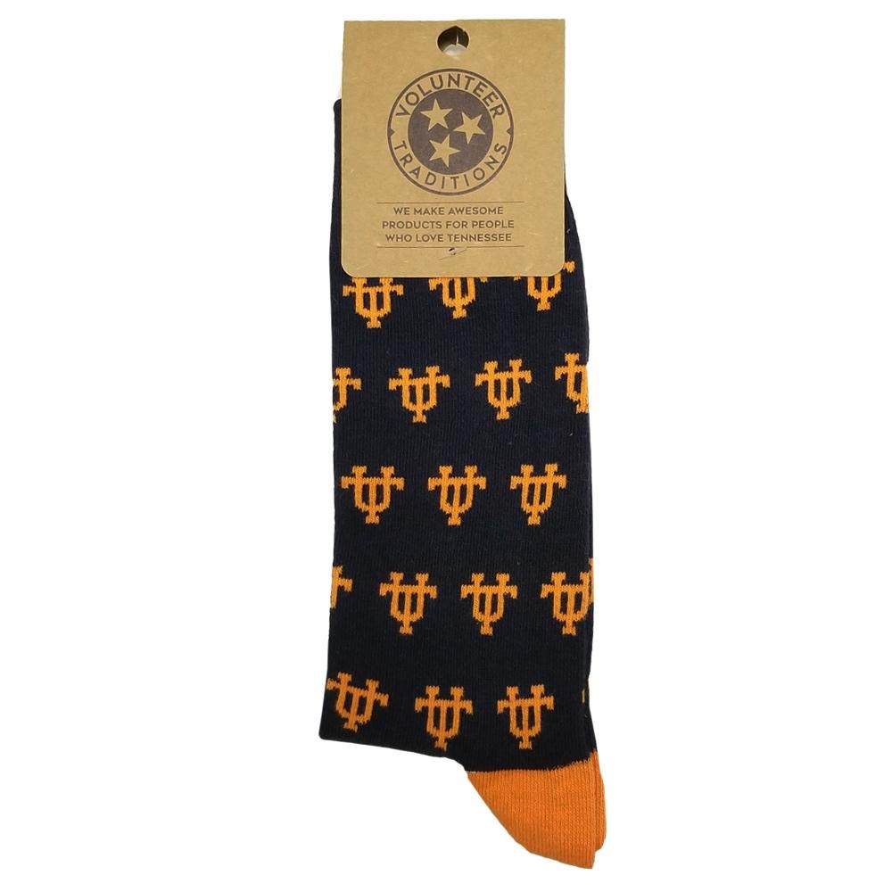  Tn - Tennessee Volunteer Traditions Navy Interlock Ut Socks - Alumni Hall