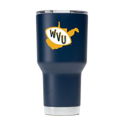 West Virginia Gametime Sidekick 30oz Retro State Vault Tumbler With Lid