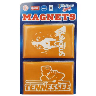 Vols- Tennessee Smokey And Rifleman 2 Pack Magnets- Alumni Hall