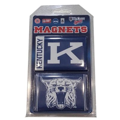  Wildcats- Kentucky Block K And Wildcat 2 Pack Magnets 3  X 6 - Alumni Hall