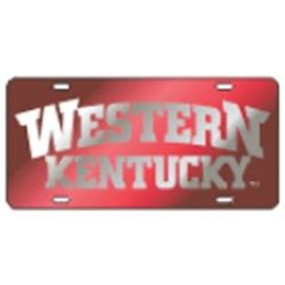  Western Kentucky License Plate Red