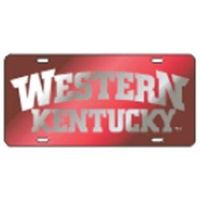  Western Kentucky License Plate Red