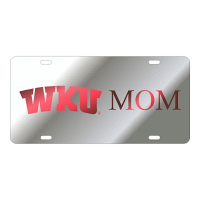  Western Kentucky License Plate Silver/Red Wku Mom