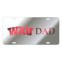  Western Kentucky License Plate Silver/Red Wku Dad