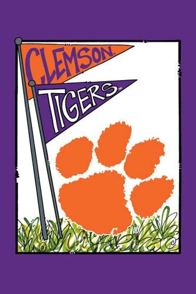  Tigers | Clemson Magnolia Lane Primary Logo Garden Flag | Alumni Hall