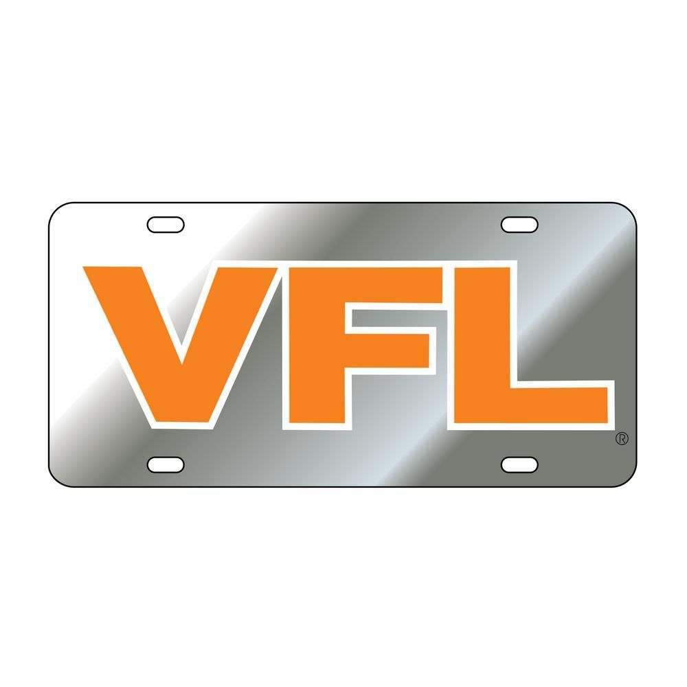  Tennessee License Plate Silver With Orange Vfl Logo