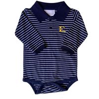 Bucs | Etsu Infant Striped Long Sleeve Golf Creeper Alumni Hall