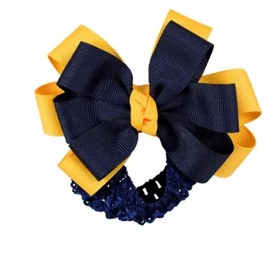  Bucs | Navy And Gold Crochet Double Fluff Headband | Alumni Hall