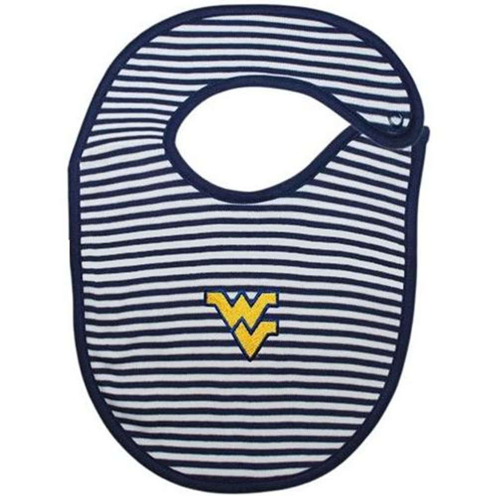 White Bib For Babies With Yellow Logo