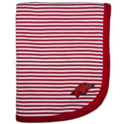  Arkansas Striped Knit Blanket (Cardinal/White)