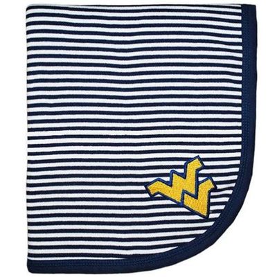 West Virginia Striped Knit Baby Blanket