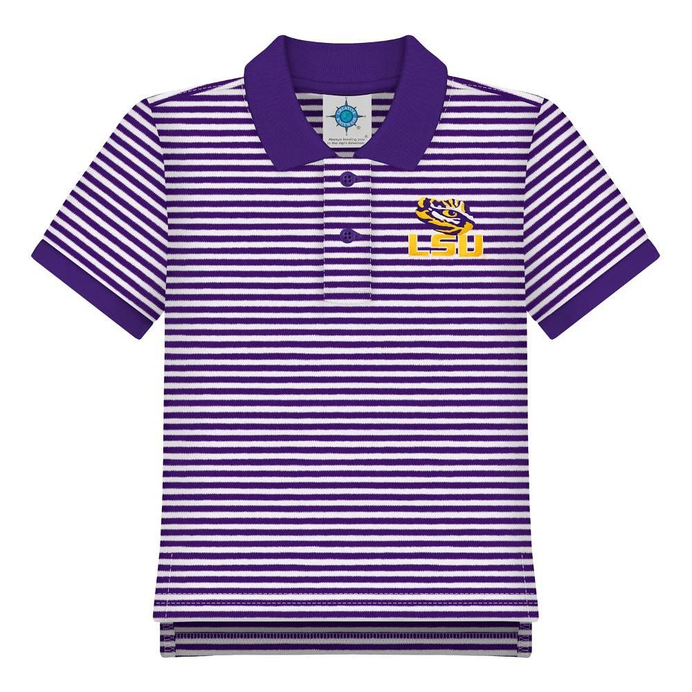 LSU Toddler Striped Polo