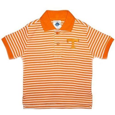Tennessee Toddler Striped Polo Shirt (Orange/White)