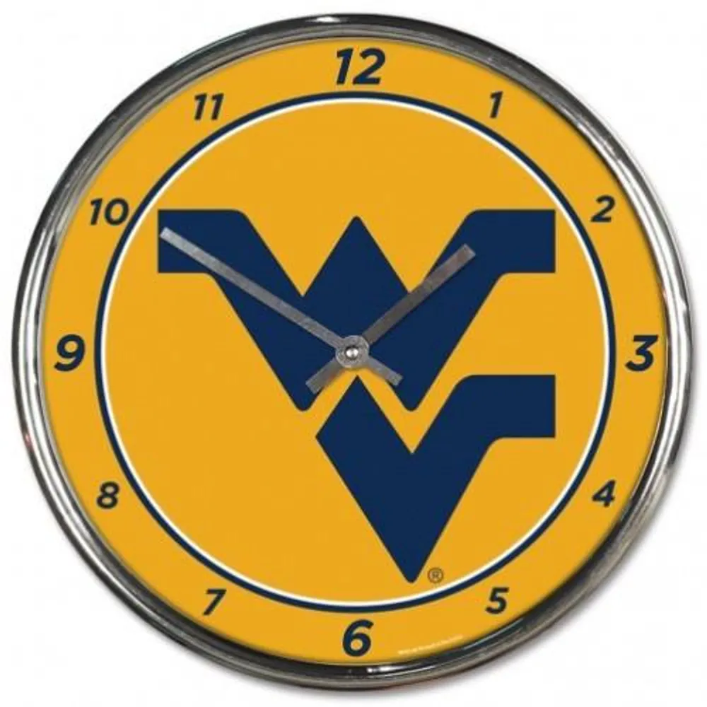  Wvu | West Virginia Wincraft Chrome Clock | Alumni Hall