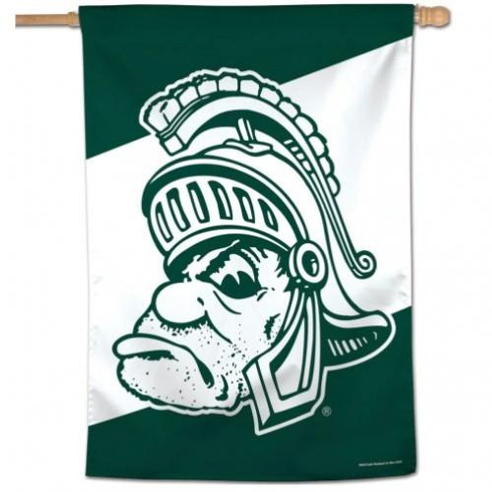 Michigan State Wincraft Vault Spartan Vertical House Flag