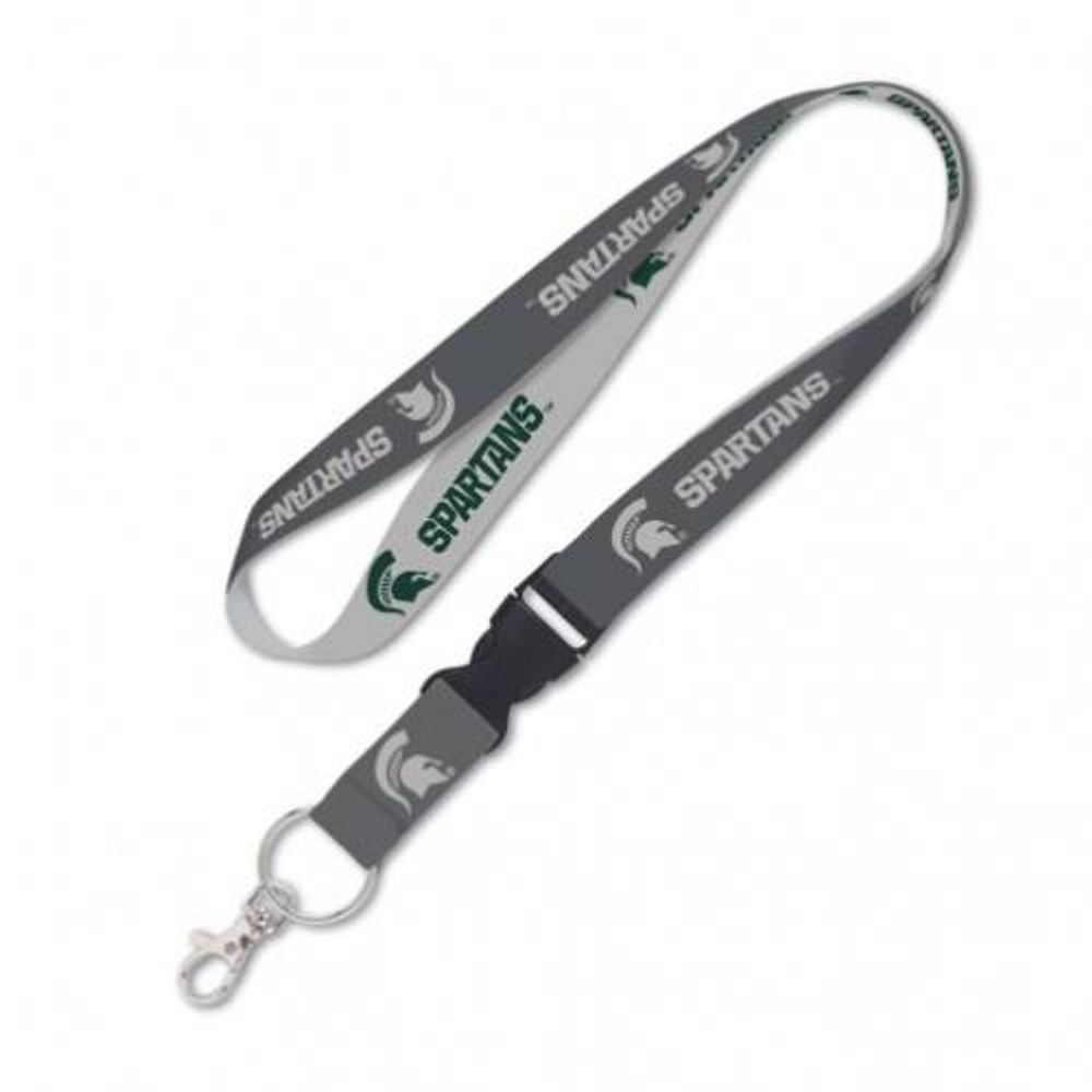 Michigan State Wincraft Charcoal Lanyard With Detachable Buckle