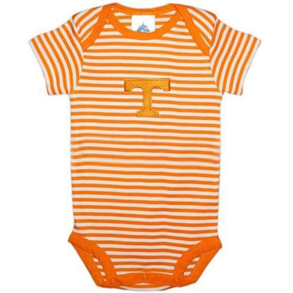 Tennessee Infant Striped Body Suit (Orange/White)