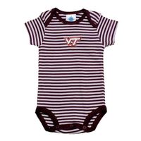 Virginia Tech Infant Striped Oneise