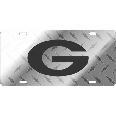  Bulldogs | Georgia Power G Diamond Plate Patterned License Plate | Alumni Hall