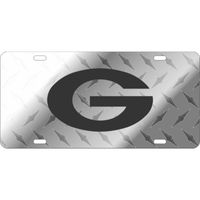  Bulldogs | Georgia Power G Diamond Plate Patterned License Plate | Alumni Hall