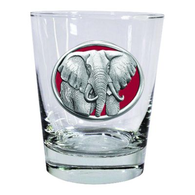 Elephant Heritage Pewter 14 Oz Double Old Fashioned Rocks Glass
