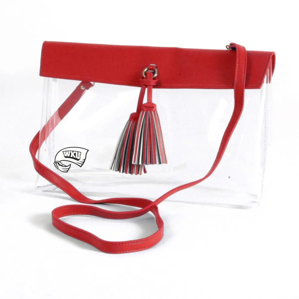 Capri Designs Wisconsin Clear Shoulder Bag (Red)