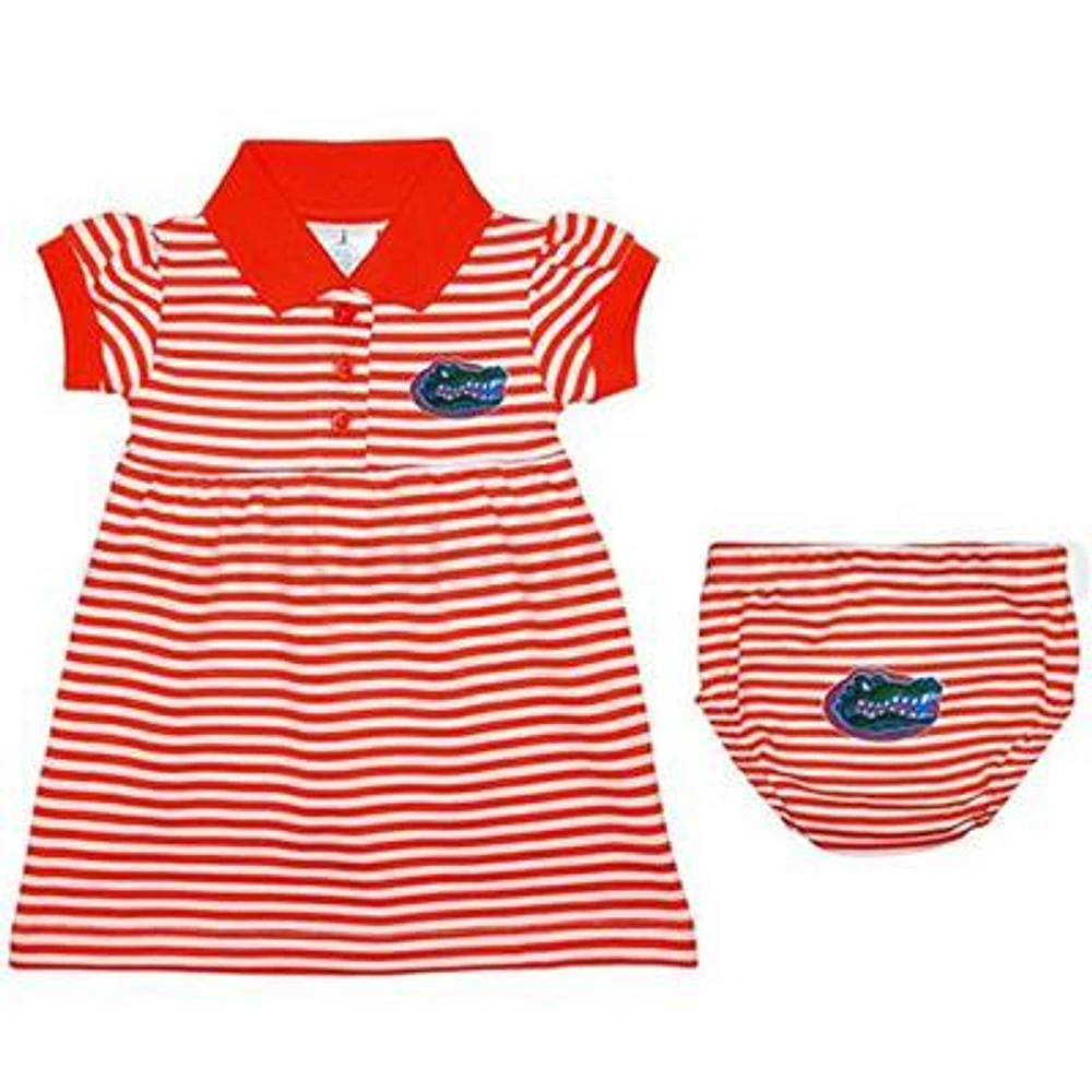 Florida Infant Striped Game Day Dress With Bloomer