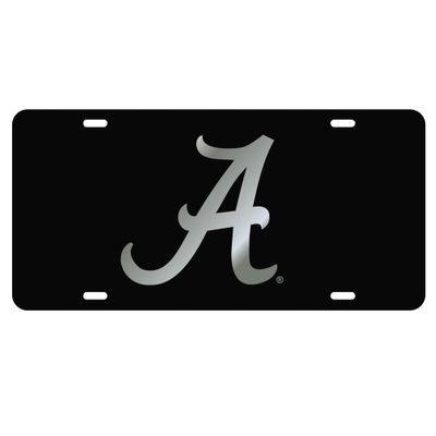  Alabama License Plate Black With Silver A