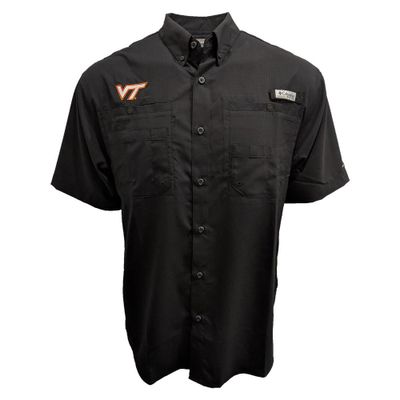 Virginia Tech Columbia PFG Tamiami Woven Shirt