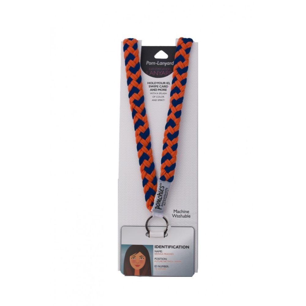  Aub | Pomchies Orange And Navy Lanyard | Alumni Hall