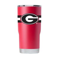 Georgia Gametime Sidekick 20oz Striped Tumbler With Lid