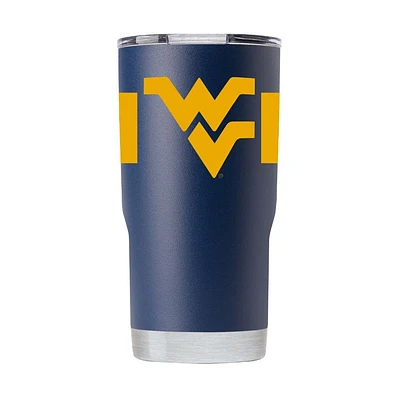 West Virginia Gametime Sidekick 20oz Striped Tumbler With Lid