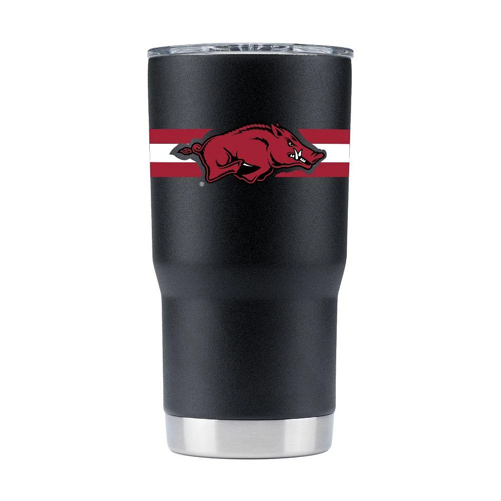 Arkansas Gametime Sidekick Oz Striped Tumbler With Lid