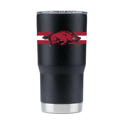 Arkansas Gametime Sidekick Oz Striped Tumbler With Lid