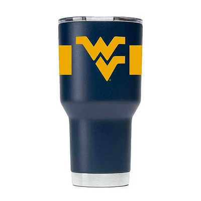 West Virginia Gametime Sidekick Oz Striped Tumbler With Lid