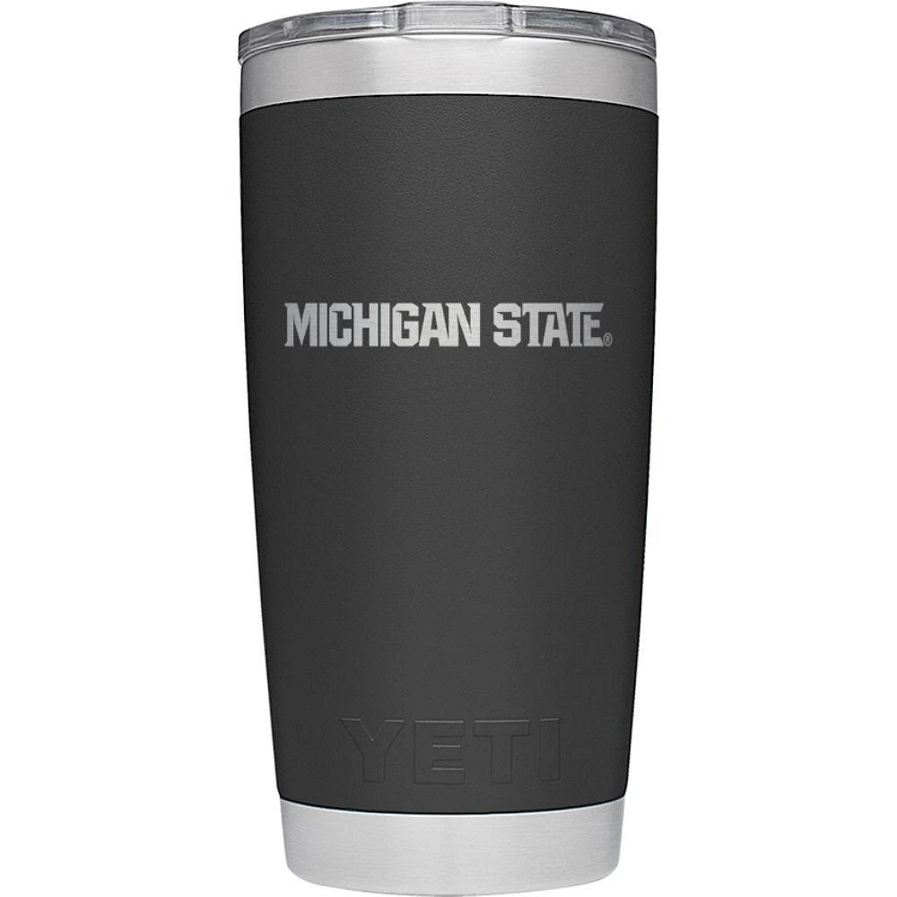 Michigan State Yeti 20oz Black Powder Coated Rambler