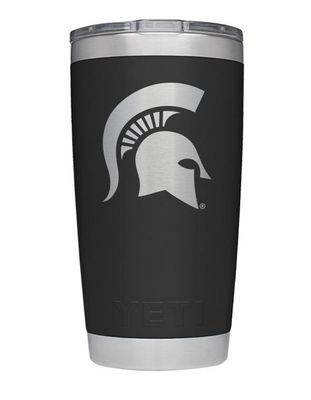  Msu | Michigan State Yeti 20oz Black Powder Coated Rambler | Alumni Hall