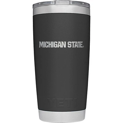Michigan State Yeti 20oz Black Powder Coated Rambler