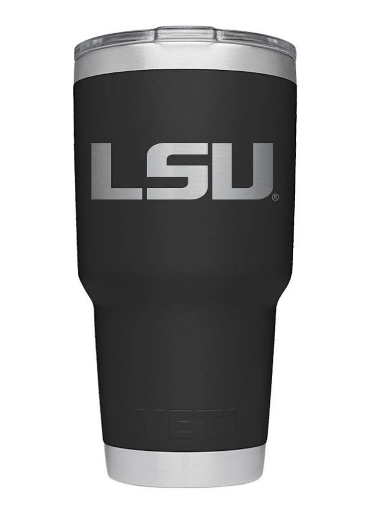 LSU Yeti 30oz Black Powder Coated Rambler